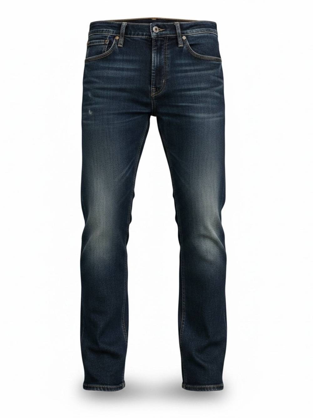 Levi's Men's 513 Dark Wash 36X30 slim straight Jeans whiskers faded classic